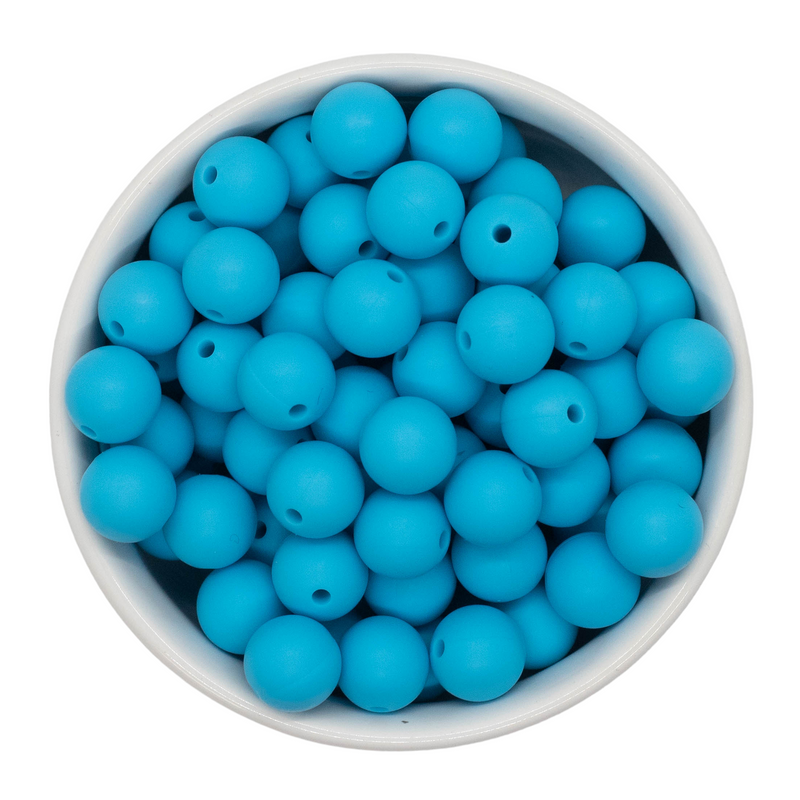 Olympic Blue Silicone Beads 12mm (Package of 20)