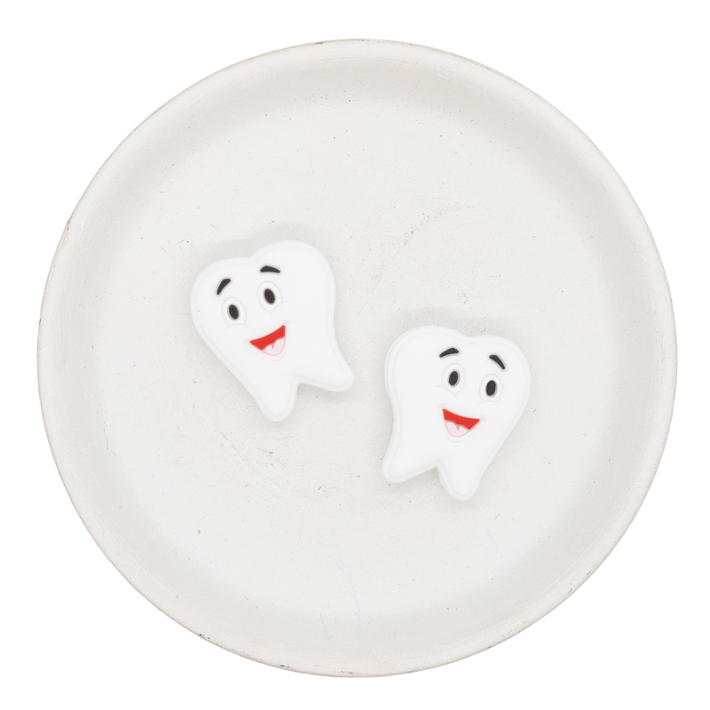 Tooth Silicone Focal Bead 27x24mm