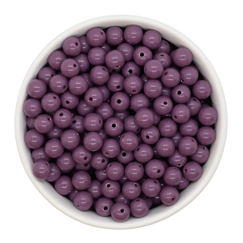 Heather Purple Solid Beads 8mm (Package of Approx. 50 Beads)