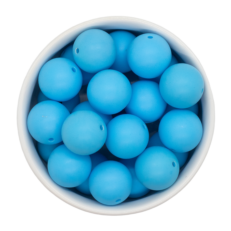 Azure Chalk Matte Beads 20mm