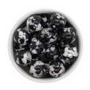 Black and White Resin Confetti Beads 20mm (Package of 10)