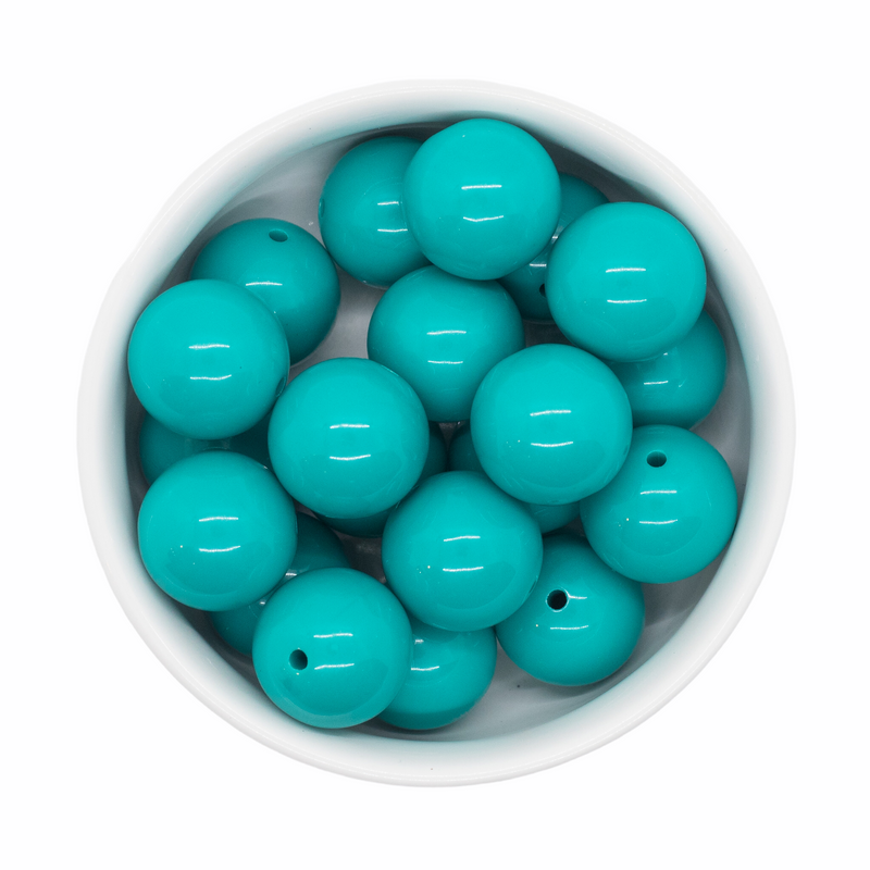Teal Solid Beads 20mm