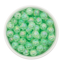 Mint Green Iridescent Crackle Beads 12mm (Package of 20)