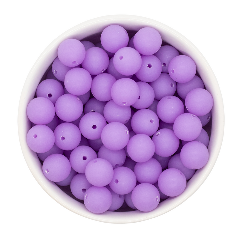 Neon Lilac Chalk Matte Beads 12mm (Package of 20)