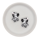 Zebra Silicone Focal Bead 32x34mm (Package of 2)