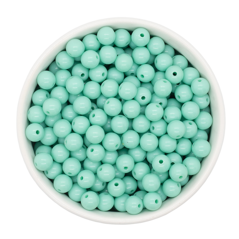 Fresh Mint Solid Beads 8mm (Package of Approx. 50 Beads)