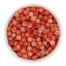 Soft Red Jelly Marble Beads 8mm (Package of Approx. 50 Beads)