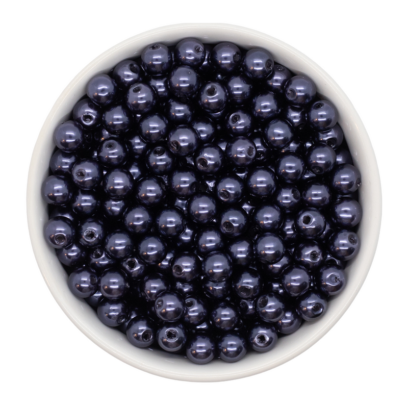 Navy Pearl Beads 8mm