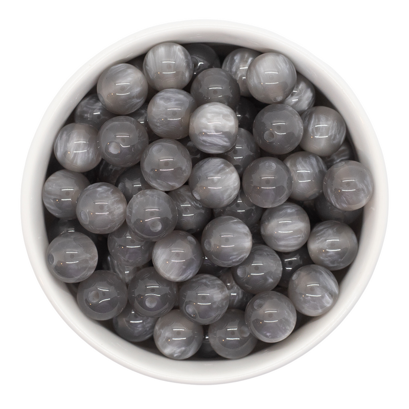 Grey Pearly Luster Beads 12mm (Package of 20)