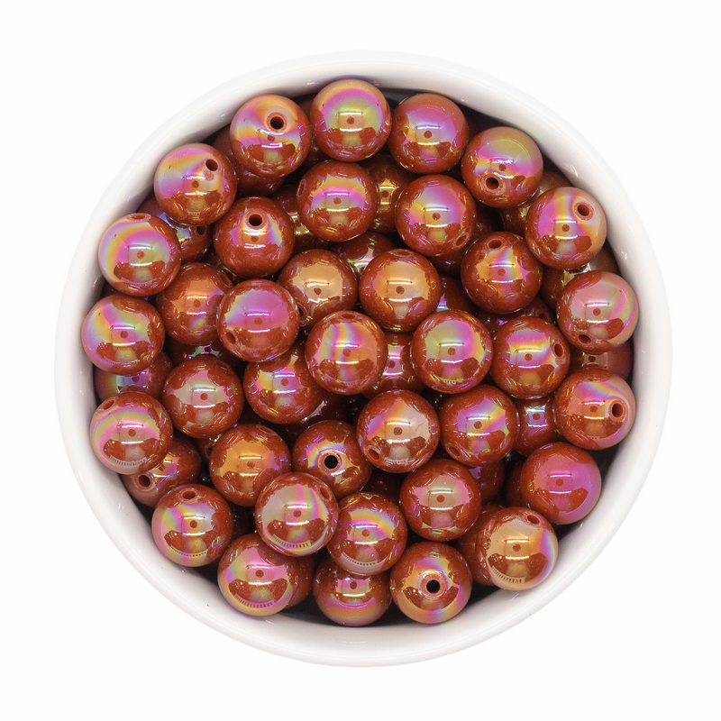 Cinnamon Iridescent Beads 12mm (Package of 20)