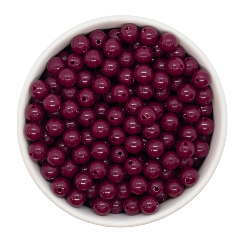 Plum Solid Beads 8mm (Package of Approx. 50 Beads)