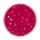 Hot Pink Translucent Facet Beads 12mm (Package of 20)