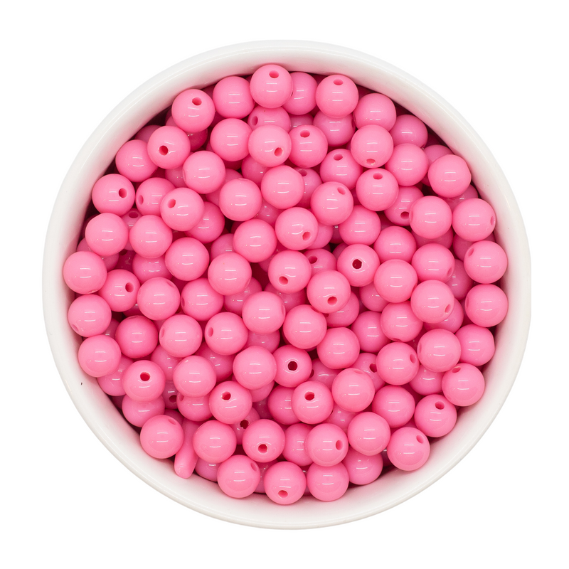 Bubblegum Pink Solid Beads 8mm