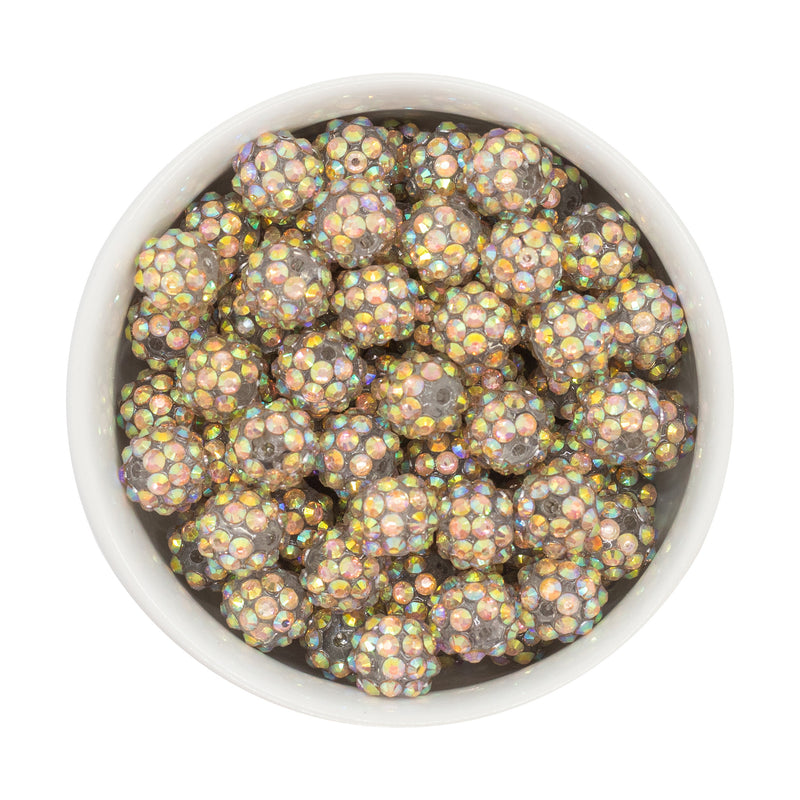 Rose Gold Rhinestone Beads 12mm