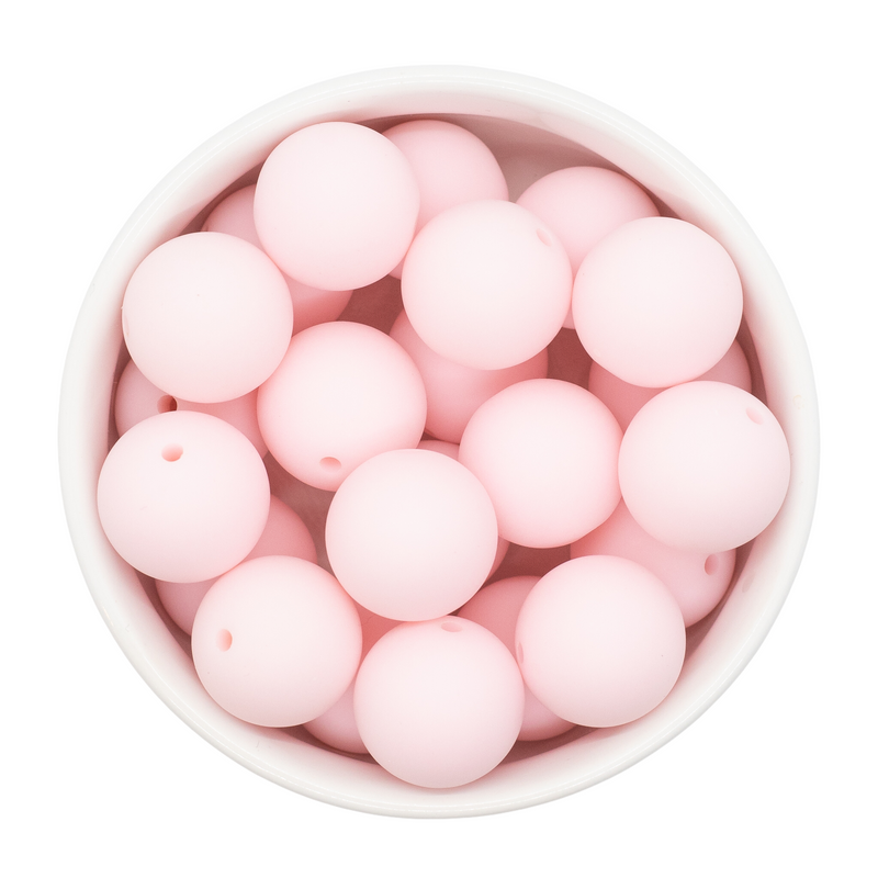 Powder Pink Chalk Matte Beads 20mm (Package of 10)