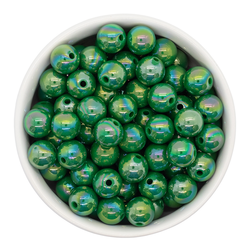 Green Iridescent Beads 12mm (Package of 20)