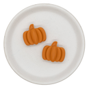 Burnt Orange Pumpkin Silicone Focal Bead 27x30mm (Package of 2)