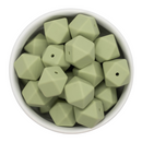 Sage Green Silicone Hexagon Silicone Beads 17mm (Package of 5)