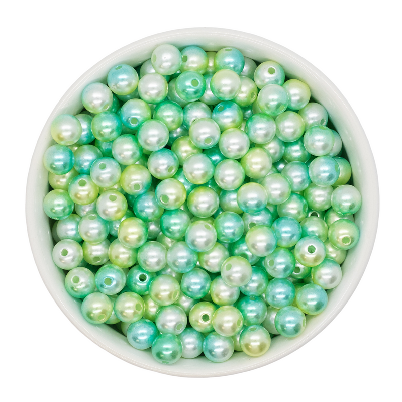 Lime & Turquoise Ombre Beads 8mm (Package of Approx. 50 Beads)