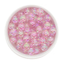 Hot Pink Glitter in Clear Beads 12mm (Package of 20)