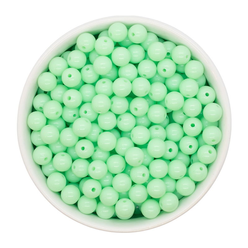 Pistachio Solid Beads 8mm (Package of Approx. 50 Beads)