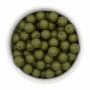 Army Green Solid Beads 12mm (Package of 20)