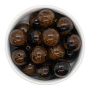 Black & Woodgrain Duo Beads 20mm