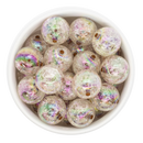 Peanut Brown Color Core Iridescent Crackle 20mm (Package of 10)