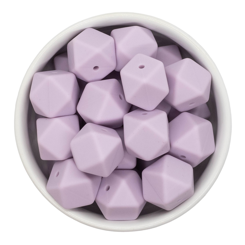 Thistle Hexagon Silicone Beads 17mm (Package of 5)