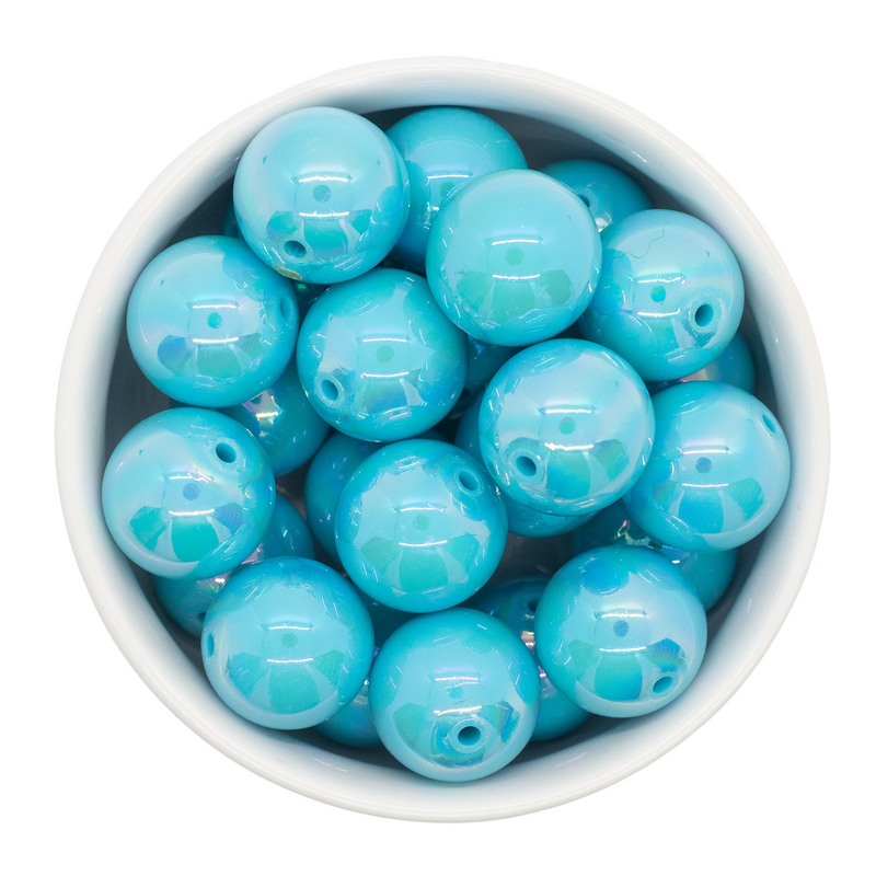 Olympic Blue Iridescent Beads 20mm (Package of 10)