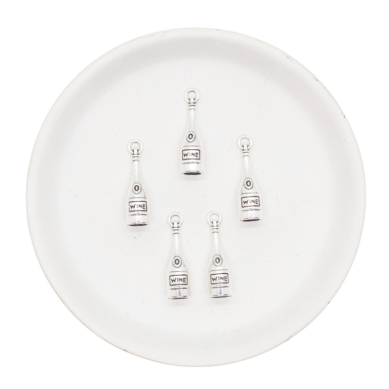 Wine Bottle Charm 6.5x27mm (Package of 5)