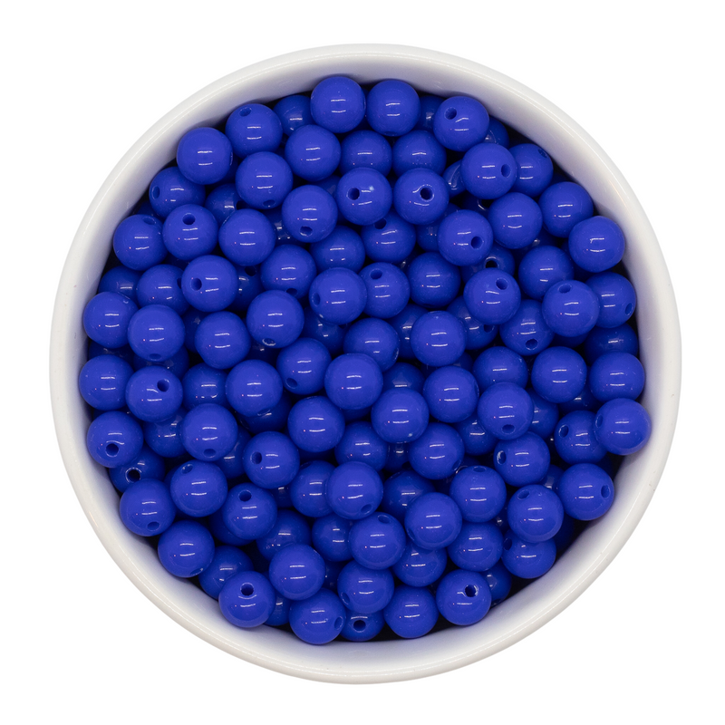 Royal Blue Solid Beads 8mm (Package of Approx. 50 Beads)