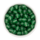 Emerald Green Glitter Beads 12mm (Package of 20)