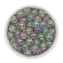 Black Glitter in Clear Beads 12mm (Package of 20)