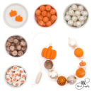 Orange Pumpkin Silicone Focal Bead 27x30mm (Package of 2)