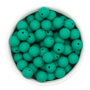 Hunter Green Silicone Beads 12mm (Package of 20)