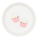 Cupcake w/Sprinkles Silicone Focal Bead 28x22mm (Package of 2)
