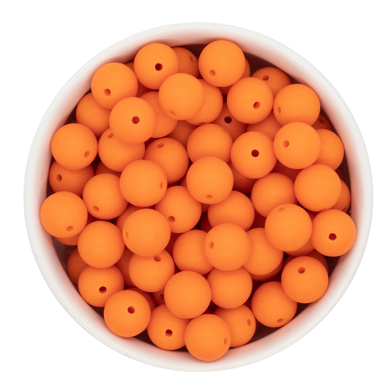 Orange Chalk Matte Beads 12mm