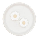White Dahlia Flower Silicone Focal Bead 30mm (Package of 2)