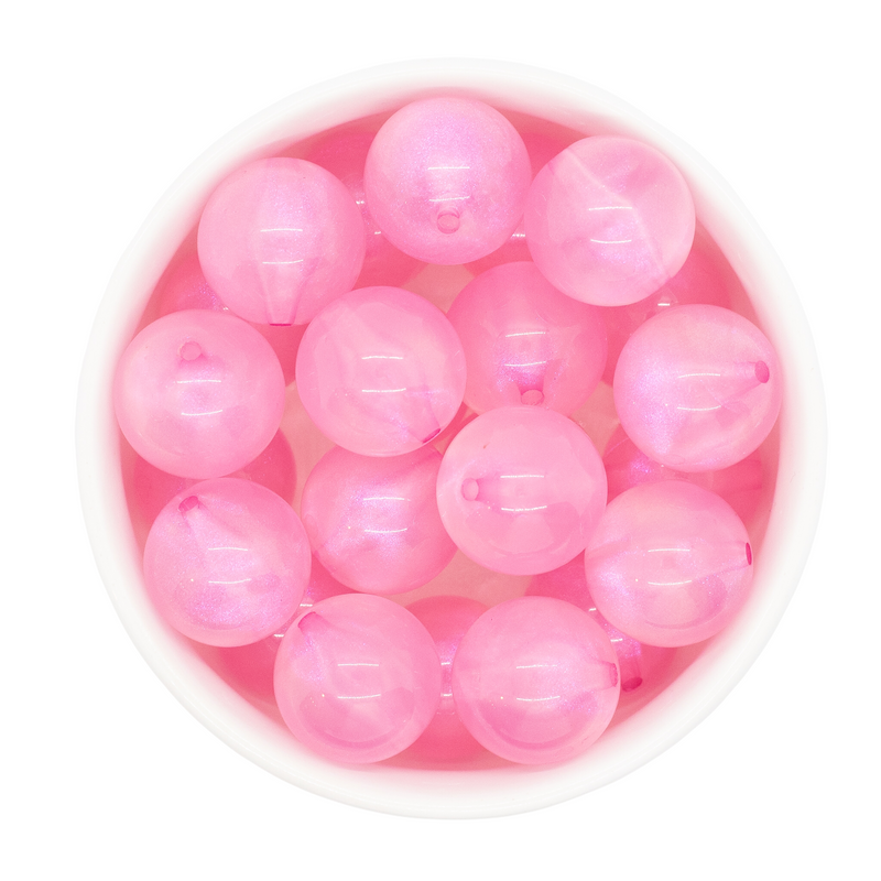 Ballet Pink Translucent Shimmer Beads 20mm (Package of 10)