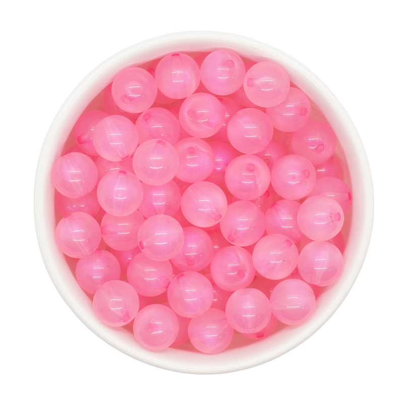 Ballet Pink Translucent Shimmer Beads 12mm (Package of 20)