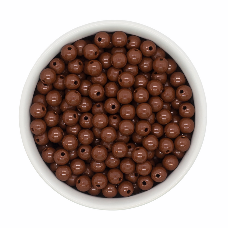 Brown Solid Beads 8mm (Package of Approx. 50 Beads)