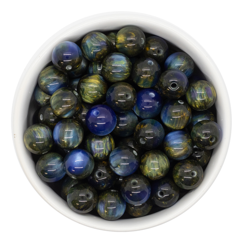 Navy Galaxy Beads 12mm (Package of 20)