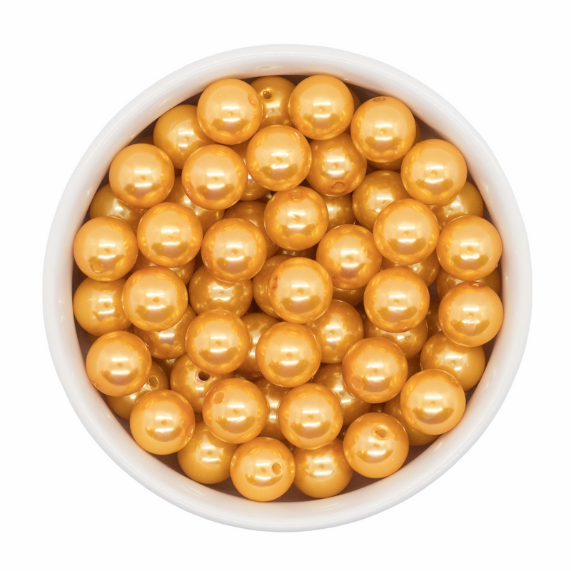Mustard Pearl Beads 12mm
