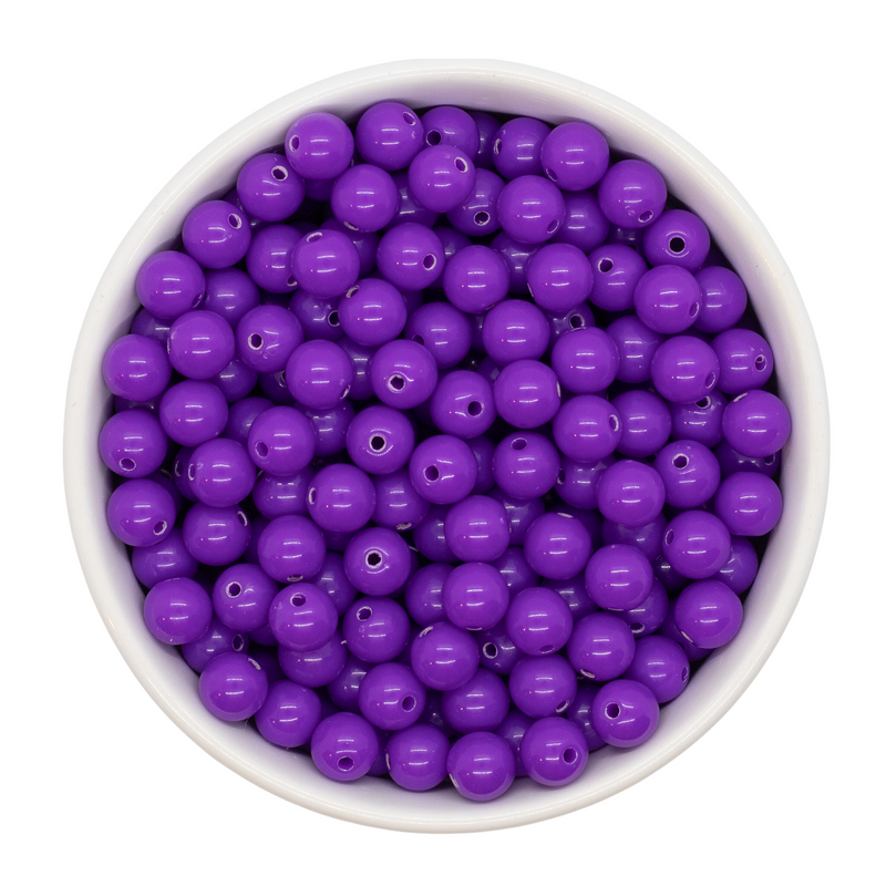 Violet Solid Beads 8mm