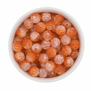Orange & Clear Duo Crackle Beads 12mm (Package of 20)