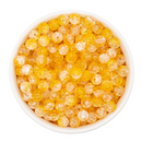 Honey & Clear Duo Crackle Beads 8mm (Package of Approx. 50 Beads)