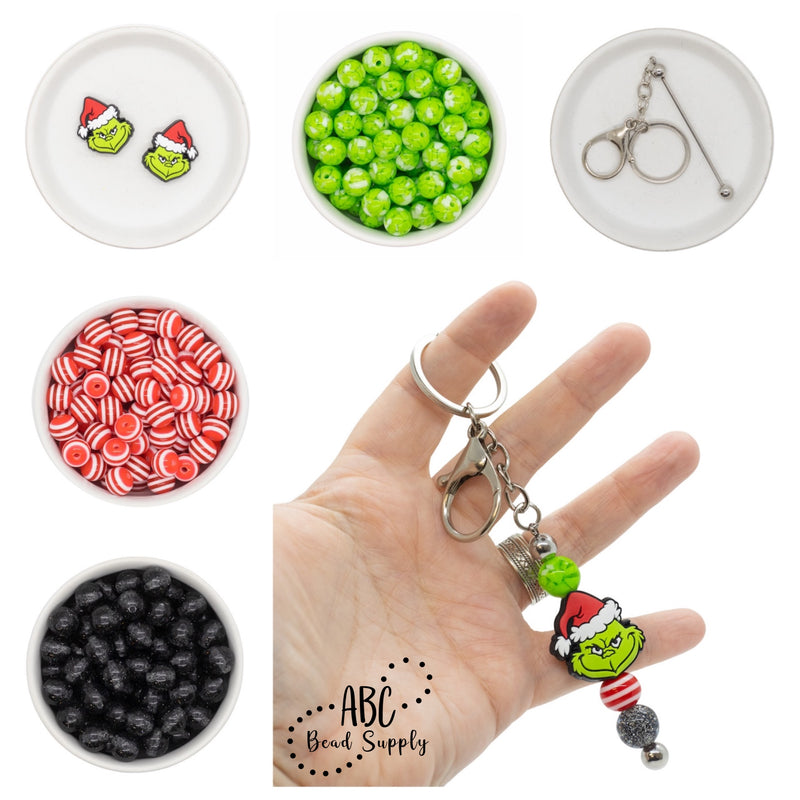 You're a Mean One Silicone Focal Bead 30x23mm (Package of 2)
