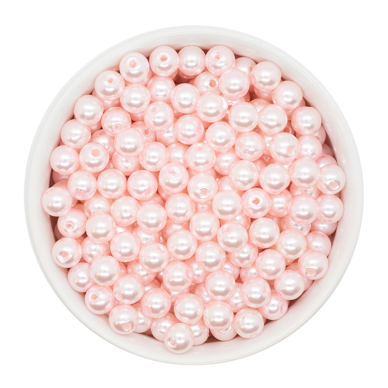 Barely Pink Pearl Beads 8mm (Package of Approx. 50 Beads)