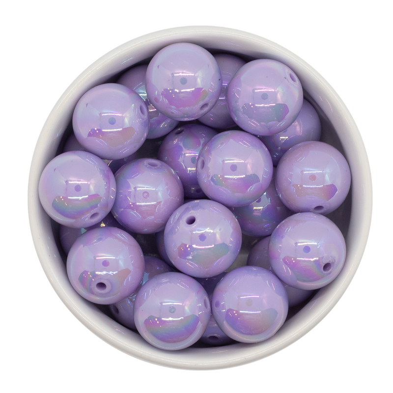 Lavender Iridescent Beads 20mm (Package of 10)